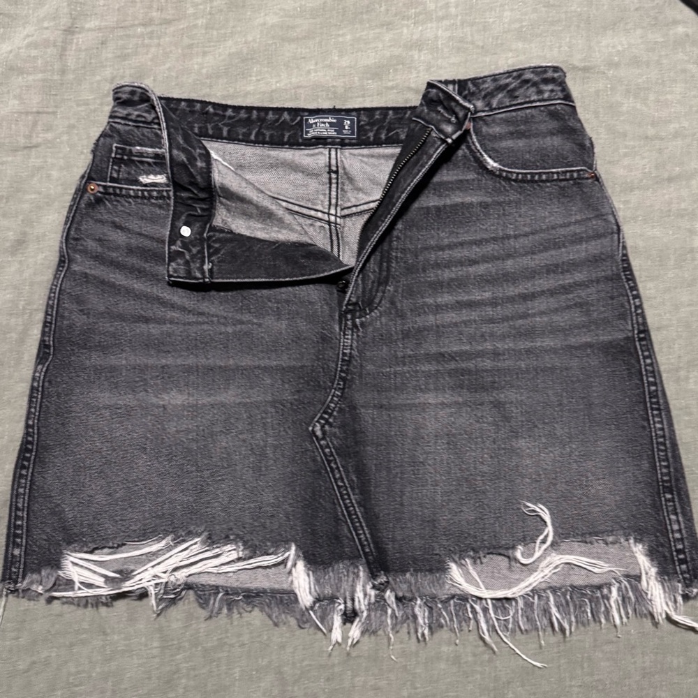 Abercrombie Black Denim Skirt